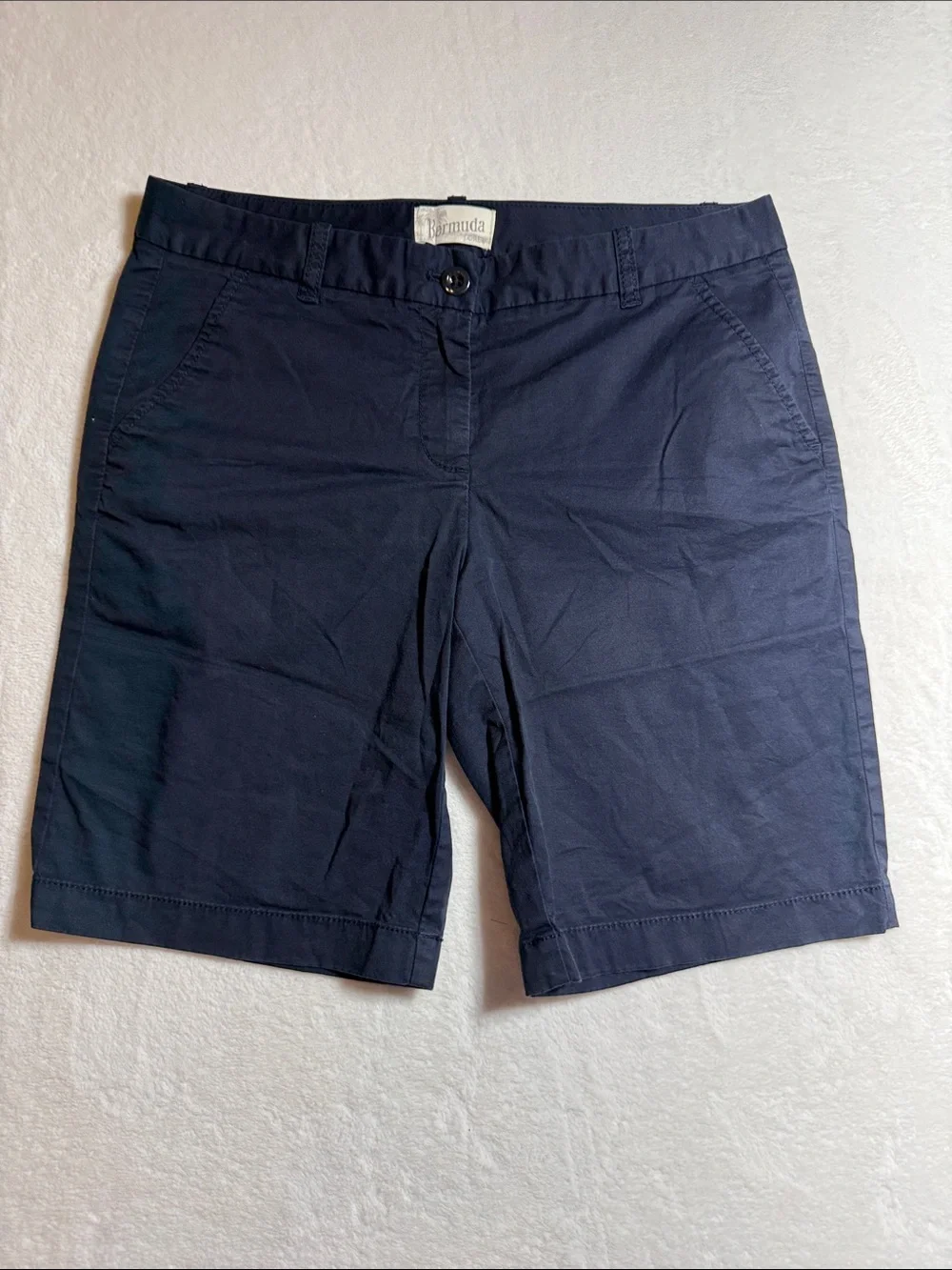 Women's Navy Bermuda Shorts